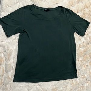 Eileen Fisher - Medium Dark Green Silk Shirt